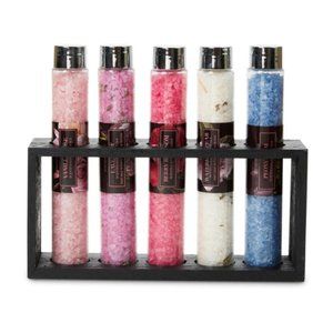 5pc Bath Crystals Wooden Set